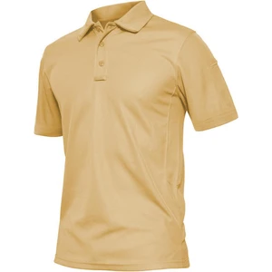 Ghassy Co. Erkek Taktik Polo Yaka Gömlek Hızlı Kuruma Nem Emici Performans Pique Jersey Golf T-Shirt
