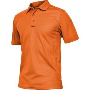 Ghassy Co. Erkek Taktik Polo Yaka Gömlek Hızlı Kuruma Nem Emici Performans Pique Jersey Golf T-Shirt