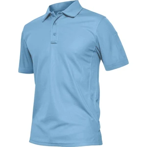 Ghassy Co. Erkek Taktik Polo Yaka Gömlek Hızlı Kuruma Nem Emici Performans Pique Jersey Golf T-Shirt