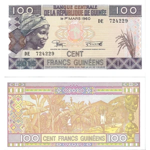 Emir Collection Yeni Gine 100 Cent Francs Yabancı Kağıt Para Çil (Unc) Koleksiyon Para