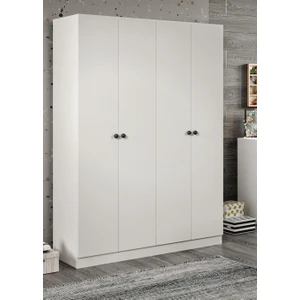 Merlin Mobilya Akasya 4 Kapılı Beyaz Dolap