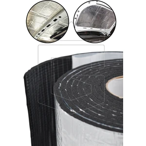 9 mm x 30 Cm x 5  Mt Oto Yalıtım Malzemesi Folyolu Isı Ses Yalıtım Süngeri Alüminyum Takviyeli