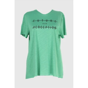 2093_Baskılı V Yaka Kısa Kollu T-shirt