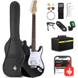 DST-100B Elektro Gitar Seti (Siyah)
