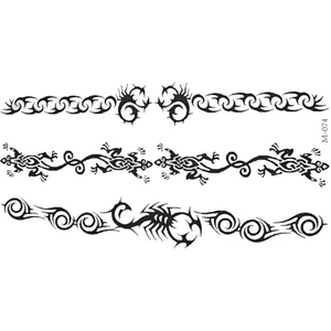 Geçiçi Dövme - Unisex Bel, Kol, Bacak Geçici Dövme - 3 Farklı Model - Temporary Tattoo