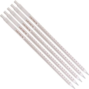 Zürih Ticaret Serolojik Pipet 25 mL - 100% Borosilikat (Dayanıklı) Cam -  5 Adetlik Set - Taksimat:0.1ml
