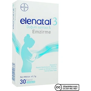 Elenatal 3 Doğum Sonrası ve Emzirme 30 Kapsül