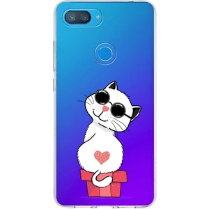 Printify Xiaomi Mi 8 Lite ile Uyumlu Kapak Sevimli Karakterler Tasarımlı Şeffaf Silikon Kılıf