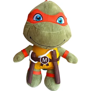 PopŞeker Ninja Kaplumbağalar Peluş Michelangelo Figürü 35CM. Ninja Kaplumbağalar Oyuncakları