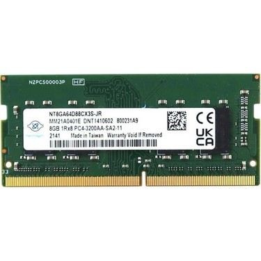 Nanya 8 GB DDR4 3200 MHz Notebook Ram Fiyatı - Taksit Seçenekleri
