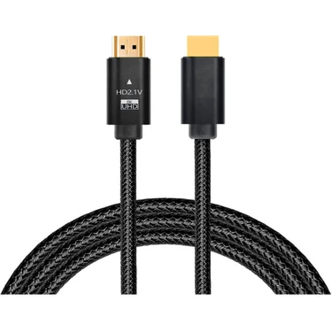 Wozlo 1.5 Metre HDMI 2.1 Kablo Ultra Hdr UHD 8K@60hz, 4K@120hz, 48GBS Ses ve Ethernet HDMI