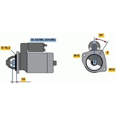 Bosch Mars Motoru 12V/1.4 Kw Bmw E36 E46 E39 E65 E83 Bosch Fiyatı