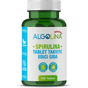 Algolina Spirulina 120 Tablet 525 Mg  PROTEİN KAYNAĞI - TAKVİYE EDİCİ