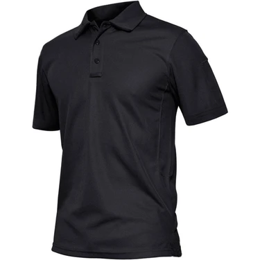 Ghassy Co. Erkek Taktik Polo Yaka Gömlek Hızlı Kuruma Nem Emici Performans Pique Jersey Golf