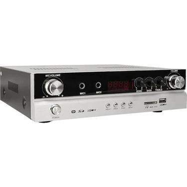 Magıcvoıce MV-22561 2X50 Watt Usb/sd/bt/uk Bluetoothlu Stereo 2 Mikrofon Girişli Trafosuz