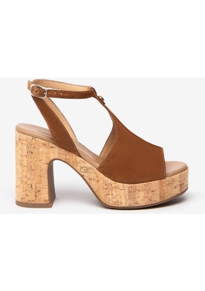 Kadın Sandalet E307671D Nerogiardini Velour Tabacco Pu.marsala Rıcoperto 326-TABACCO