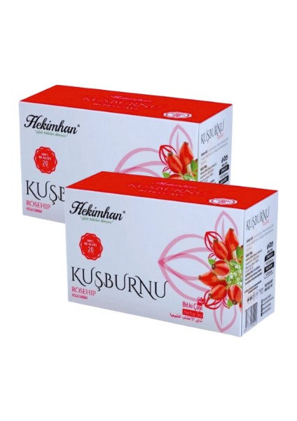 Kuşburnu Çayı 2 Paket (20 x 2'li Süzen Poşet)