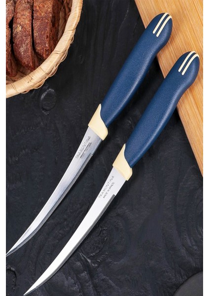 Lazer Tırtıklı Sivri Uçlu Bıçak Meyve ve Sebze Soyma Bıçağı 23512/215