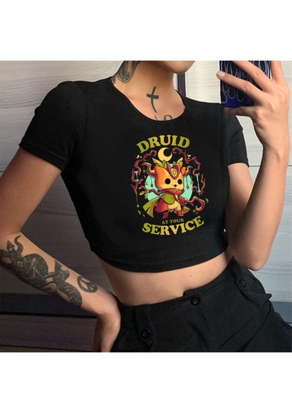 Druid At Your Service Siyah Crop