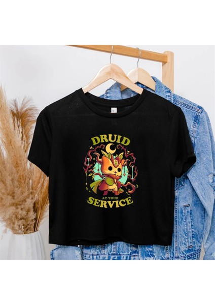 Druid At Your Service Siyah Crop