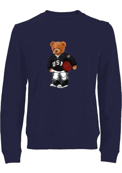 Teddy Basket Sweatshirt Lacivert