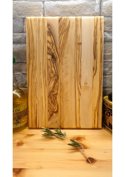 F&S WoodArt Zeytin Ağacı Ahşap Kesme Sunum Et Ekmek Doğrama Tahtası