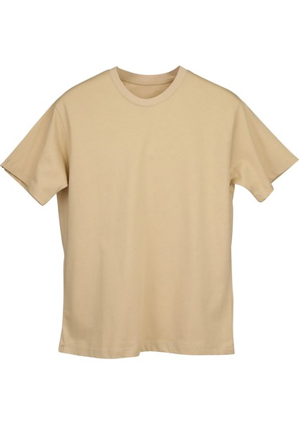 Oversize Bisiklet Yaka Basic Kısa Kollu Tişört