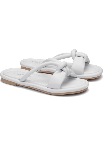 Günlük Kadın Puf Terlik Yumuşak Taban Hafif Esnek Pofuduk Kurdeleli Yazlık Rahat Sandalet 026