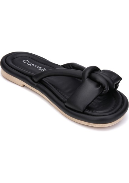 Günlük Kadın Puf Terlik Yumuşak Taban Hafif Esnek Pofuduk Kurdeleli Yazlık Rahat Sandalet 026