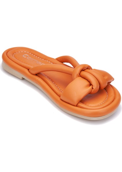 Günlük Kadın Puf Terlik Yumuşak Taban Hafif Esnek Pofuduk Kurdeleli Yazlık Rahat Sandalet 026