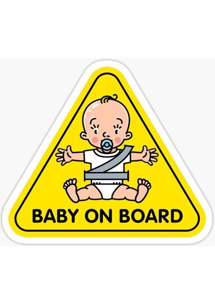 Baby On Board Arabada Bebek Var Araç Sticker Etiket 19CM MD15