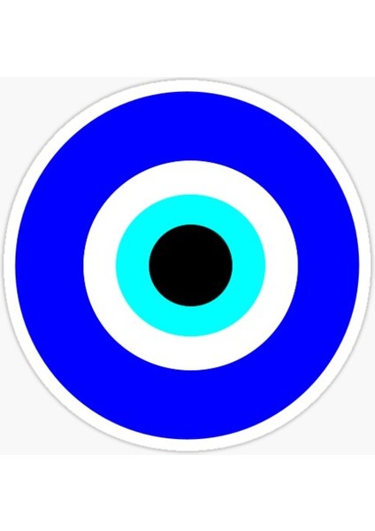 18 cm Nazar Boncuğu Sticker Duvar Etiket Araba Yapıştırma M15