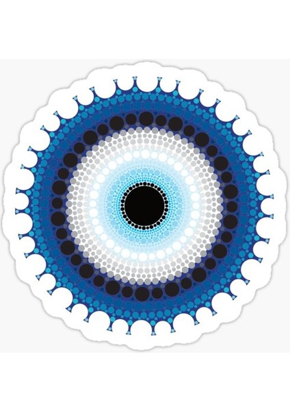 18 cm Nazar Boncuğu Sticker Duvar Etiket Araba Yapıştırma M18