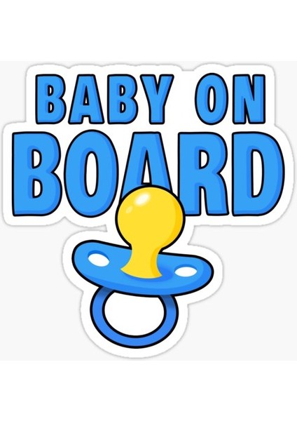 Baby On Board Arabada Bebek Var Oto Sticker Etiket 19CM Md6