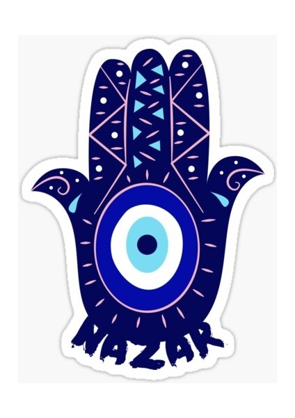 Nazar Boncuğu Sticker Duvar 18CM Yapıştırma Etiket MD10
