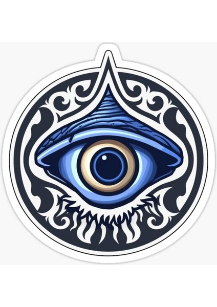 Nazar Boncuğu Sticker Duvar 18CM Yapıştırma Etiket MD13