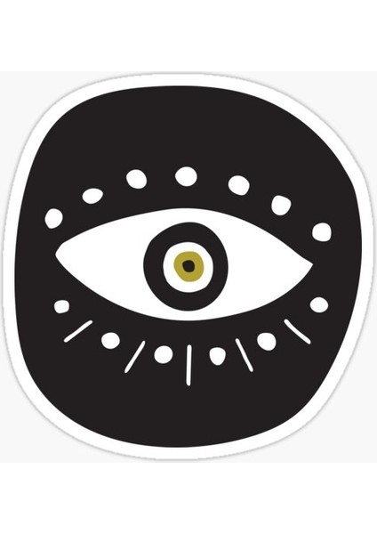 18CM Nazar Boncuğu Sticker Araba Duvar Yapıştırma Etiket Mf6