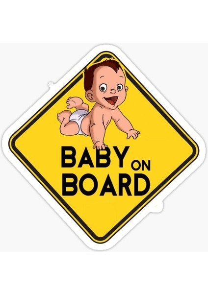 Baby On Board Arabada Bebek Var Oto Sticker Etiket 19CM MD24
