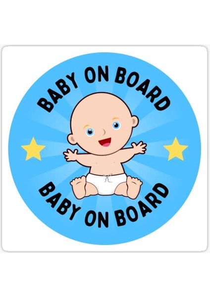 Baby On Board Arabada Bebek Var Araç Sticker Etiket 19CM MD16