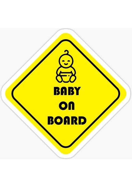 Baby On Board Arabada Bebek Var Oto Sticker Etiket 19CM MD25