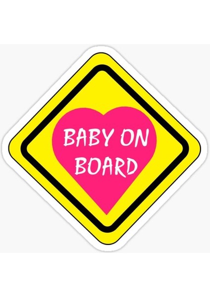 Arabada Bebek Var Baby On Board Sticker Etiket 19CM MD21
