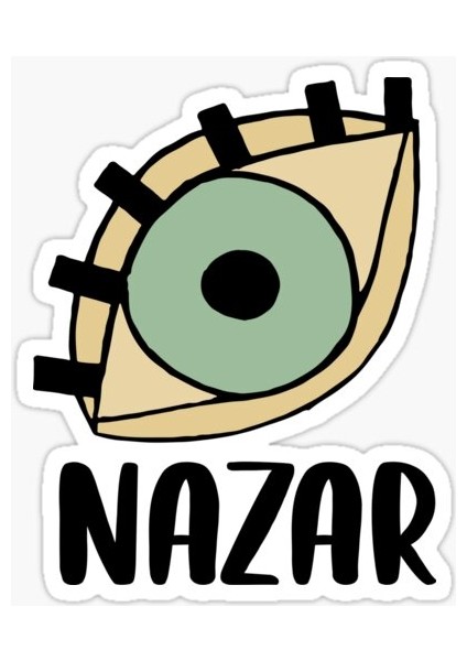 18 cm Nazar Boncuğu Sticker Duvar Etiket Araba Yapıştırma M4