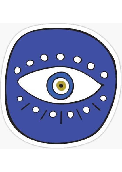 18CM Nazar Boncuğu Sticker Araba Duvar Yapıştırma Etiket Mf3