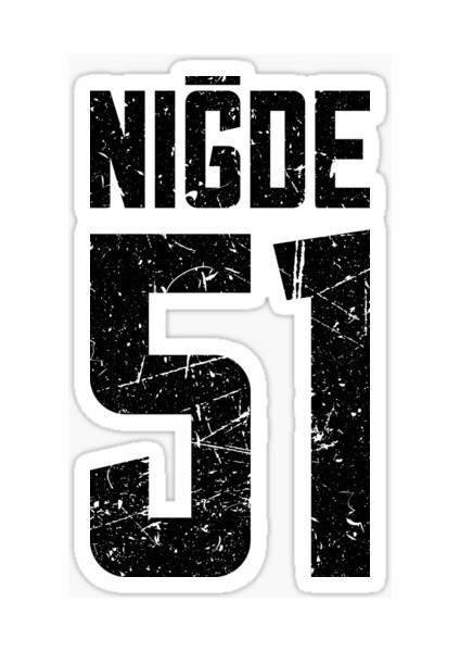 51 Niğde Sticker Yapıştırma Oto Etiket 17CM