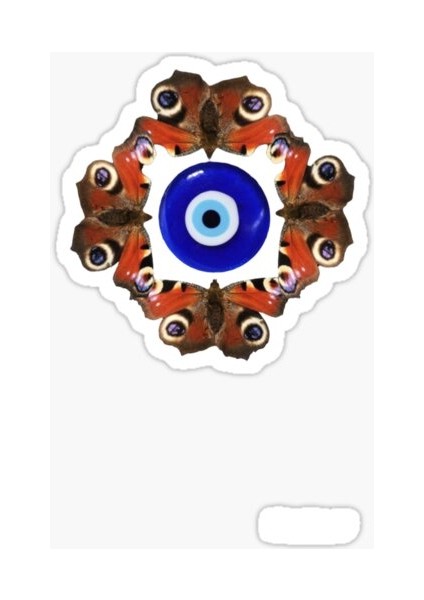 18 cm Nazar Boncuğu Sticker Duvar Etiket Araba Yapıştırma M19