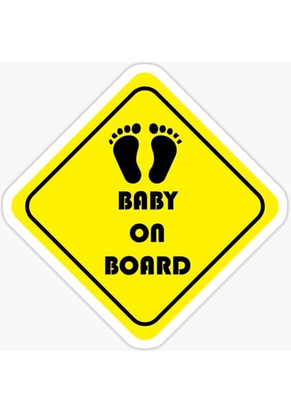 Baby On Board Arabada Bebek Var Araç Sticker Etiket 19CM MD14