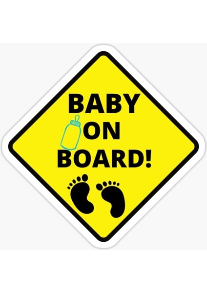 Baby On Board Arabada Bebek Var Oto Sticker Etiket 19CM MD12