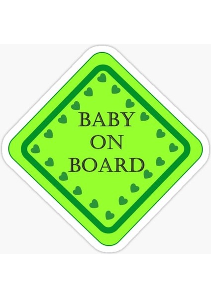 Baby On Board Arabada Bebek Var Sticker Etiket 19CM Md4