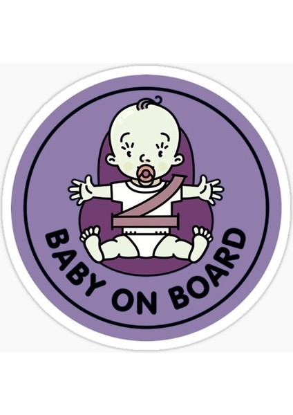 Uyarı Arabada Bebek Var Sticker Oto Etiket 18CM MD20