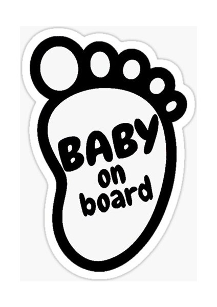 Arabada Bebek Var Baby On Board Sticker Etiket 19CM MD17
